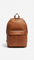 Metro commuter backpack, leather tan